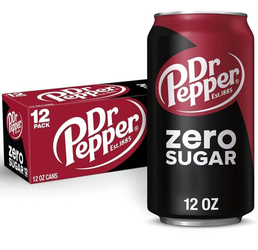 Dr. Pepper - Zero Sugar - 12 pcs x 355mL